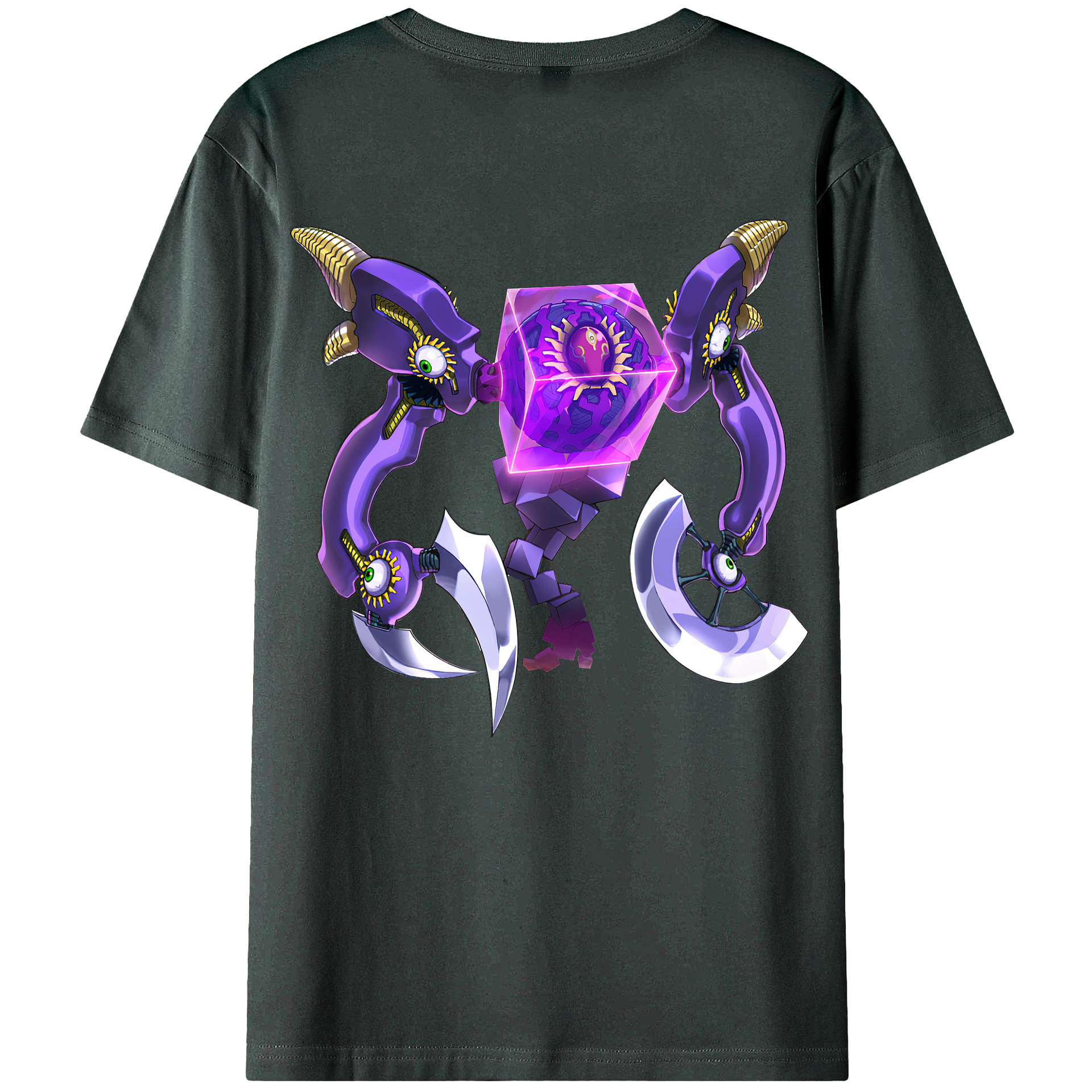 （画像用） 遊☆戯☆王 Yu-Gi-Oh! 綿100％ メンズ半袖Tシャツ（バックプリント） 通気性